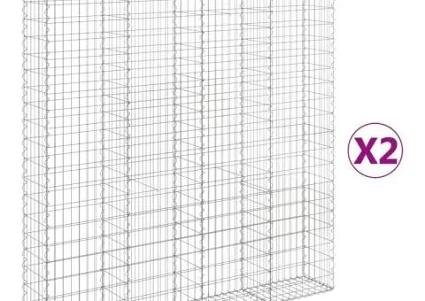 Coșuri gabion arcuite 2 buc. 200x30x200/220 cm fier galvanizat - 2/5