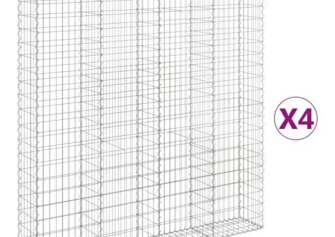 Coșuri gabion arcuite 4 buc. 200x30x200/220 cm fier galvanizat - 2/5