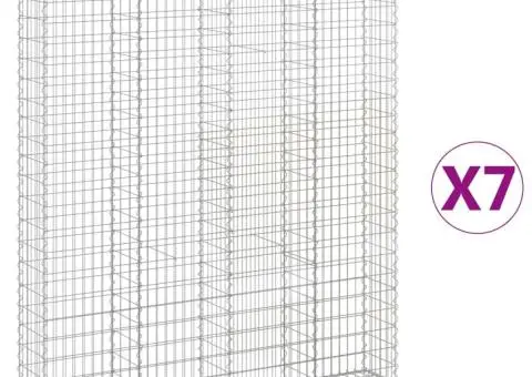 Coșuri gabion arcuite,7 buc., 200x30x220/240cm, fier galvanizat - 2/5