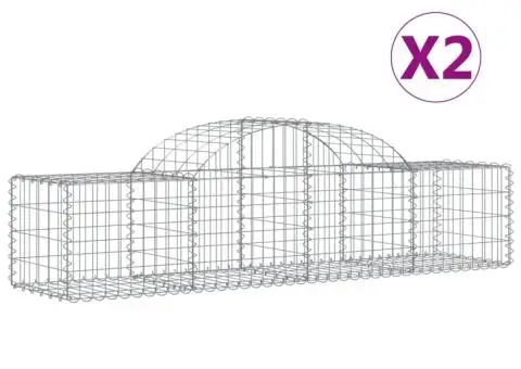 Coșuri gabion arcuite 2 buc, 200x50x40/60 cm, fier galvanizat - 2/5
