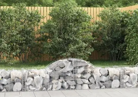 Coșuri gabion arcuite 5 buc, 200x50x40/60 cm, fier galvanizat - 1/5