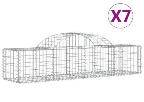 Coșuri gabion arcuite 7 buc, 200x50x40/60 cm, fier galvanizat - 2/5