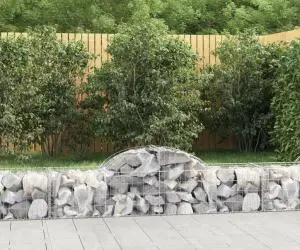 vidaXL Coșuri gabion arcuite 14 buc, 200x50x40/60 cm, fier galvanizat