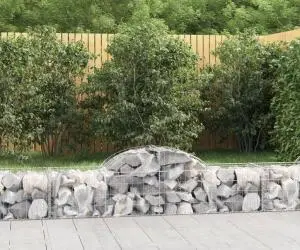 vidaXL Coșuri gabion arcuite 30 buc, 200x50x40/60 cm, fier galvanizat