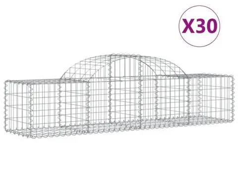 Coșuri gabion arcuite 30 buc, 200x50x40/60 cm, fier galvanizat - 2/5