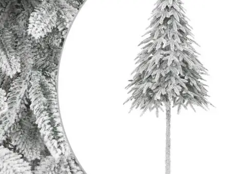 Brad de Crăciun artificial cu zăpadă pufoasă 210 cm - 1/5