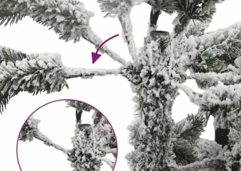 Brad de Crăciun artificial cu zăpadă pufoasă 210 cm - 3/5