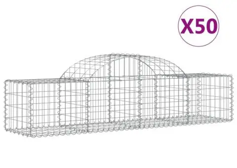 Coșuri gabion arcuite 50 buc, 200x50x40/60 cm, fier galvanizat - 2/5