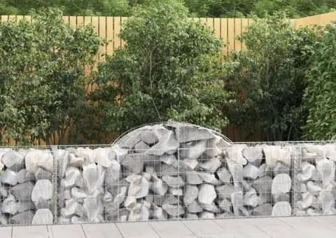 Coșuri gabion arcuite 7 buc, 200x50x60/80 cm, fier galvanizat - 1/5