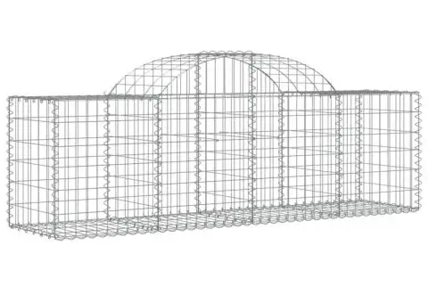 Coșuri gabion arcuite 7 buc, 200x50x60/80 cm, fier galvanizat - 3/5