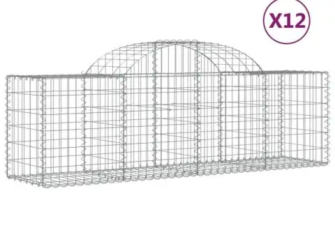 Coșuri gabion arcuite 12 buc, 200x50x60/80 cm, fier galvanizat - 2/5