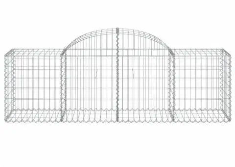 Coșuri gabion arcuite 12 buc, 200x50x60/80 cm, fier galvanizat - 4/5