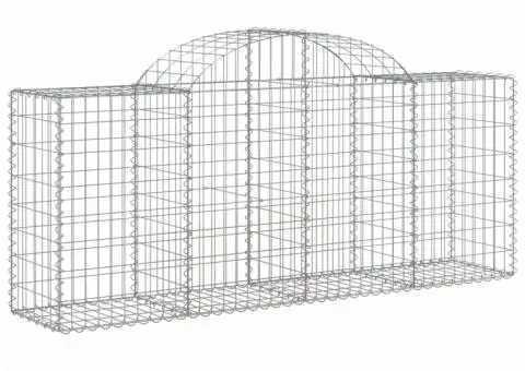 Coșuri gabion arcuite 7 buc, 200x50x80/100 cm, fier galvanizat - 3/5