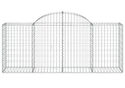 Coșuri gabion arcuite 7 buc, 200x50x80/100 cm, fier galvanizat - 4/5