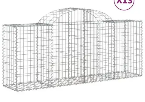 Coșuri gabion arcuite 13 buc, 200x50x80/100 cm, fier galvanizat - 2/5