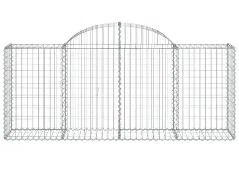 Coșuri gabion arcuite 13 buc, 200x50x80/100 cm, fier galvanizat - 4/5