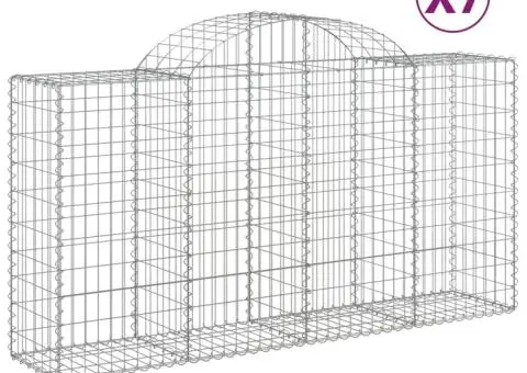 Coșuri gabion arcuite 7 buc, 200x50x100/120 cm, fier galvanizat - 2/5