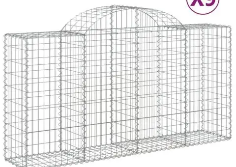 Coșuri gabion arcuite 9 buc, 200x50x100/120 cm, fier galvanizat - 2/5