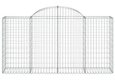 Coșuri gabion arcuite 9 buc, 200x50x100/120 cm, fier galvanizat - 4/5