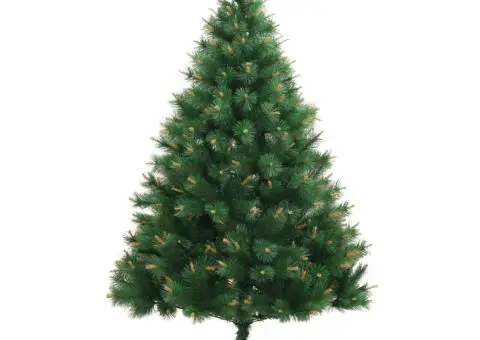 Brad de Crăciun artificial cu suport și balamale, 240 cm - 2/5