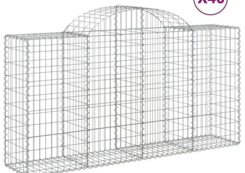 Coșuri gabion arcuite 40 buc, 200x50x100/120cm, fier galvanizat - 2/5