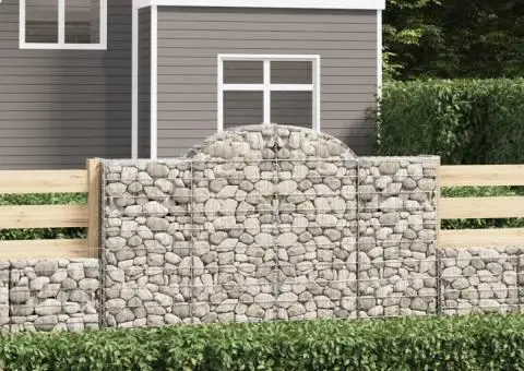 Coșuri gabion arcuite 5 buc, 200x50x120/140 cm, fier galvanizat - 1/5