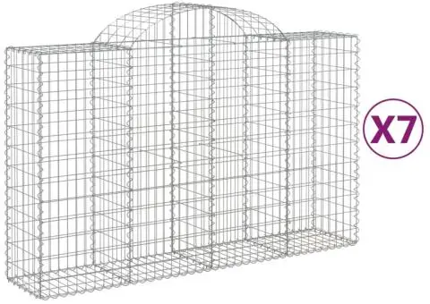 Coșuri gabion arcuite 7 buc, 200x50x120/140 cm, fier galvanizat - 2/5