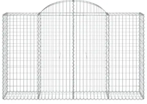 Coșuri gabion arcuite 7 buc, 200x50x120/140 cm, fier galvanizat - 4/5