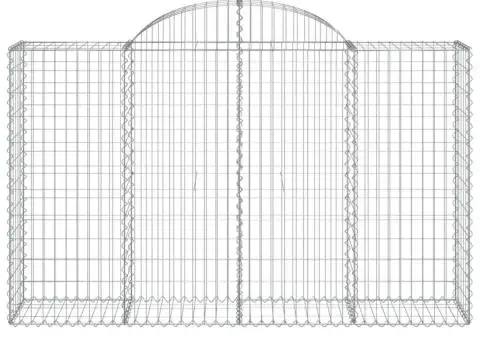 Coșuri gabion arcuite 11 buc, 200x50x120/140 cm,fier galvanizat - 4/5