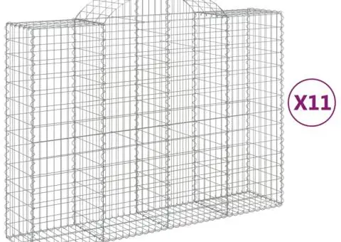 Coșuri gabion arcuite 11 buc, 200x50x140/160cm, fier galvanizat - 2/5