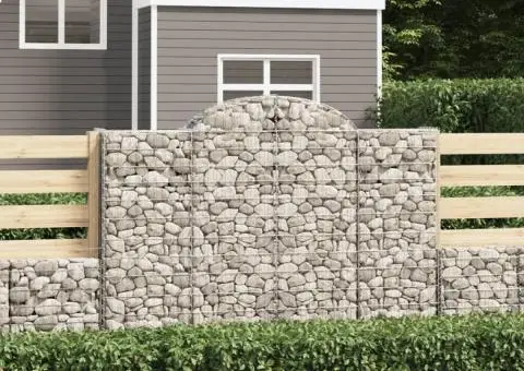 Coșuri gabion arcuite 25 buc, 200x50x140/160cm, fier galvanizat - 1/5