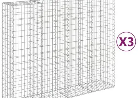 Coșuri gabion arcuite 3 buc, 200x50x160/180 cm, fier galvanizat - 2/5