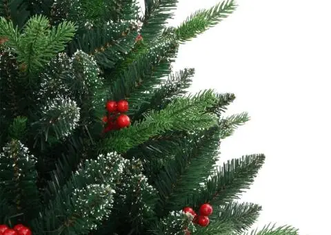 Pom de Crăciun artificial cu balamale & fructe roșii 240 cm - 5/5