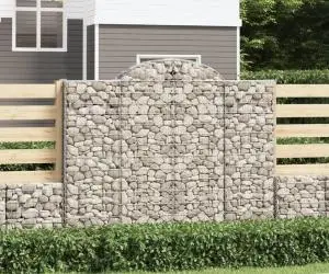 vidaXL Coșuri gabion arcuite 5 buc, 200x50x160/180 cm, fier galvanizat