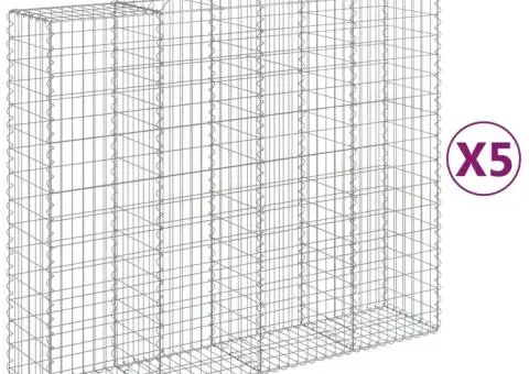 Coșuri gabion arcuite 5 buc, 200x50x160/180 cm, fier galvanizat - 2/5