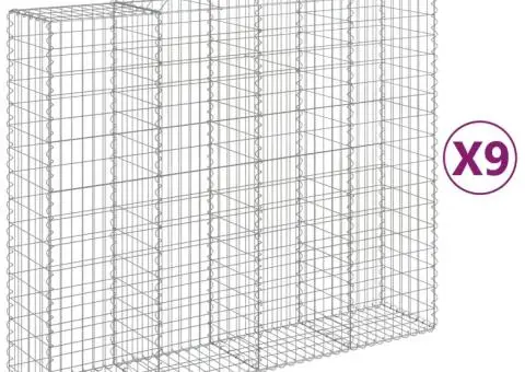 Coșuri gabion arcuite 9 buc, 200x50x160/180 cm, fier galvanizat - 2/5
