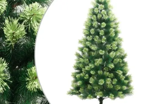 Brad de Crăciun artificial cu suport și balamale, 150 cm - 1/5