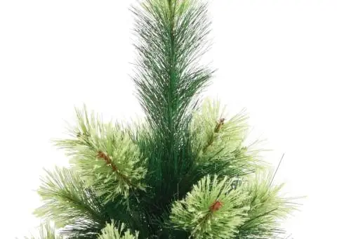 Brad de Crăciun artificial cu suport și balamale, 150 cm - 4/5