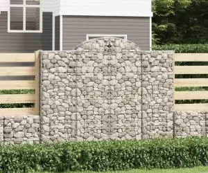 vidaXL Coș gabion arcuit, 11 buc, 200x50x160/180 cm, fier galvanizat