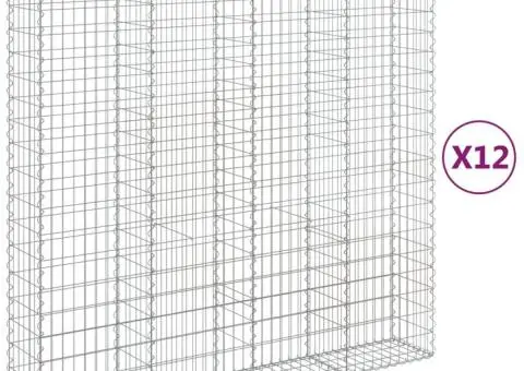 Coșuri gabion arcuite 12 buc, 200x50x180/200cm, fier galvanizat - 2/5