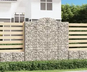 vidaXL Coșuri gabion arcuite, 14 buc 200x50x200/220cm, fier galvanizat