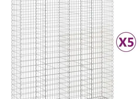 Coșuri gabion arcuite, 5 buc, 200x50x220/240cm, fier galvanizat - 2/5