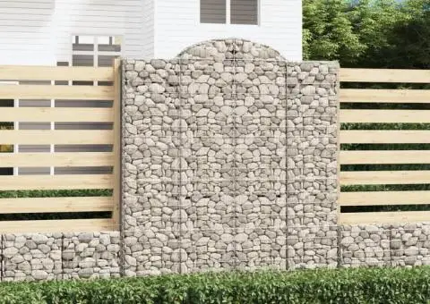 Coșuri gabion arcuite, 10 buc 200x50x220/240cm, fier galvanizat - 1/5