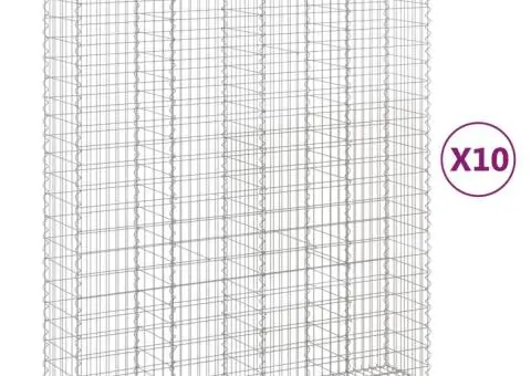 Coșuri gabion arcuite, 10 buc 200x50x220/240cm, fier galvanizat - 2/5