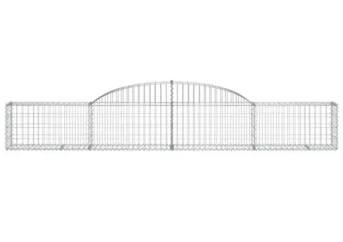 Coșuri gabion arcuite, 12 buc., 300x30x40/60cm, fier galvanizat - 4/5