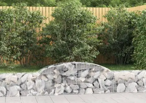 Coșuri gabion arcuite, 17 buc., 300x30x40/60cm, fier galvanizat - 1/5