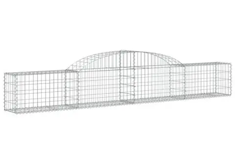 Coșuri gabion arcuite, 17 buc., 300x30x40/60cm, fier galvanizat - 3/5