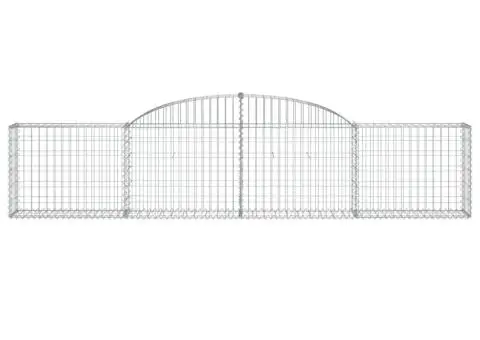 Coșuri gabion arcuite, 6 buc., 300x30x60/80 cm, fier galvanizat - 4/5