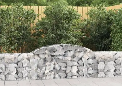 Coșuri gabion arcuite, 11 buc., 300x50x60/80cm, fier galvanizat - 1/5