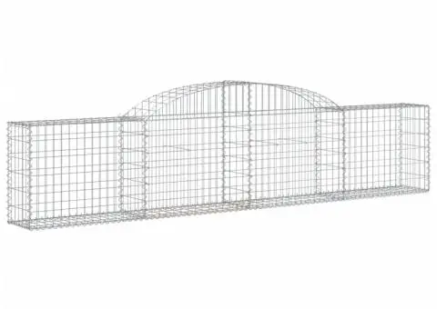 Coșuri gabion arcuite, 13 buc., 300x30x60/80cm, fier galvanizat - 3/5
